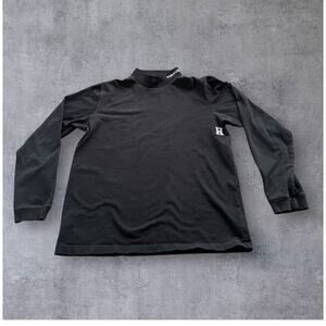 The Hundreds Black Mock Neck Sweatshirt Long Sleeve Shirt Mens L Streetwear Y2K